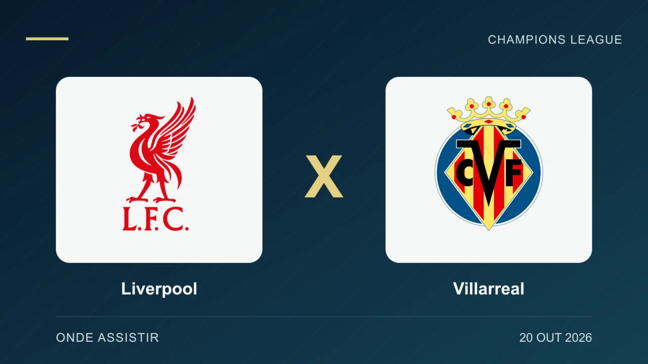 Liverpool x Villarreal: onde assistir ao vivo e horário hoje (20/10)