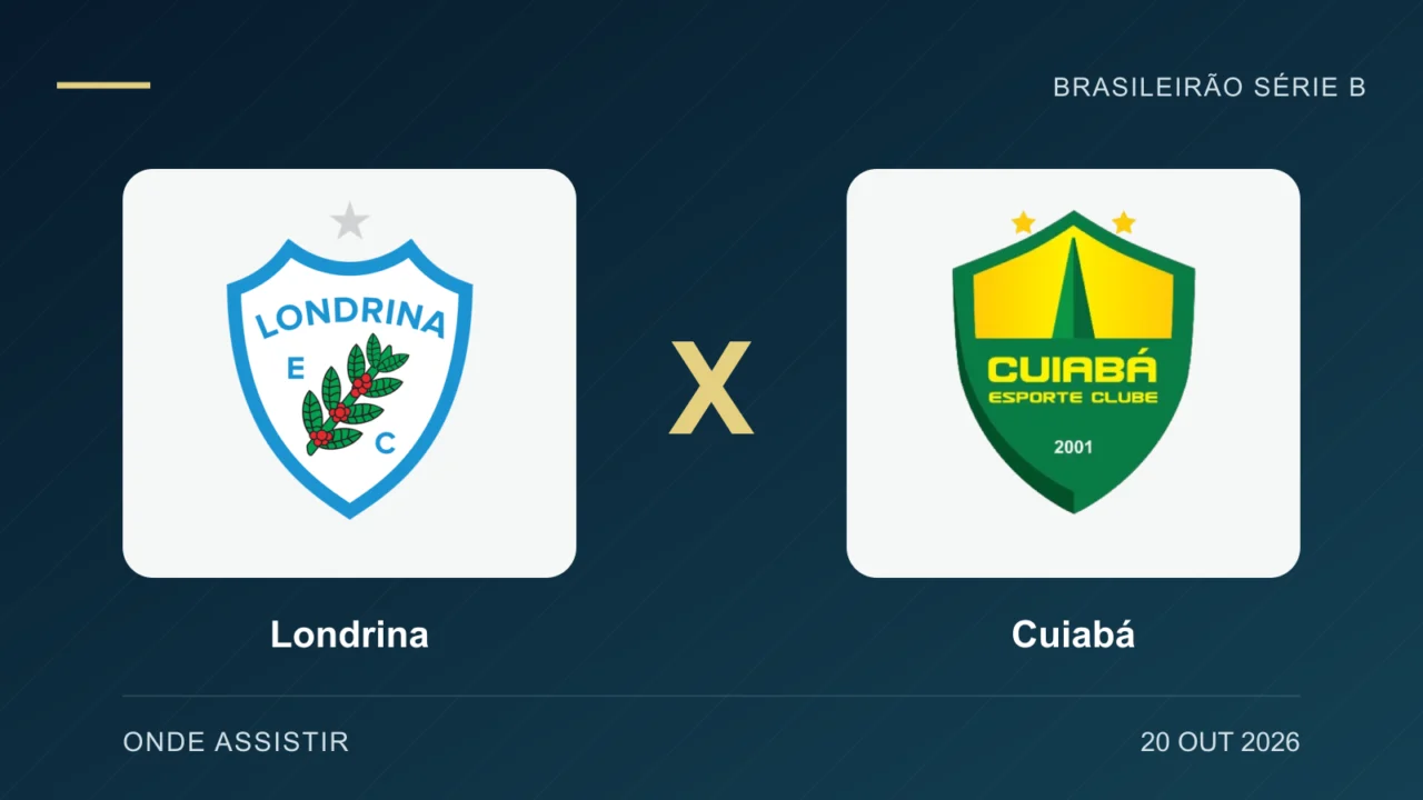 Londrina x Cuiabá: onde assistir ao vivo e horário hoje (20/10)