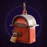 Acessório de mochila Caixa de Correio (Mailbox), apresentado na página oficial dos Twitch Drops de ARC Raiders.