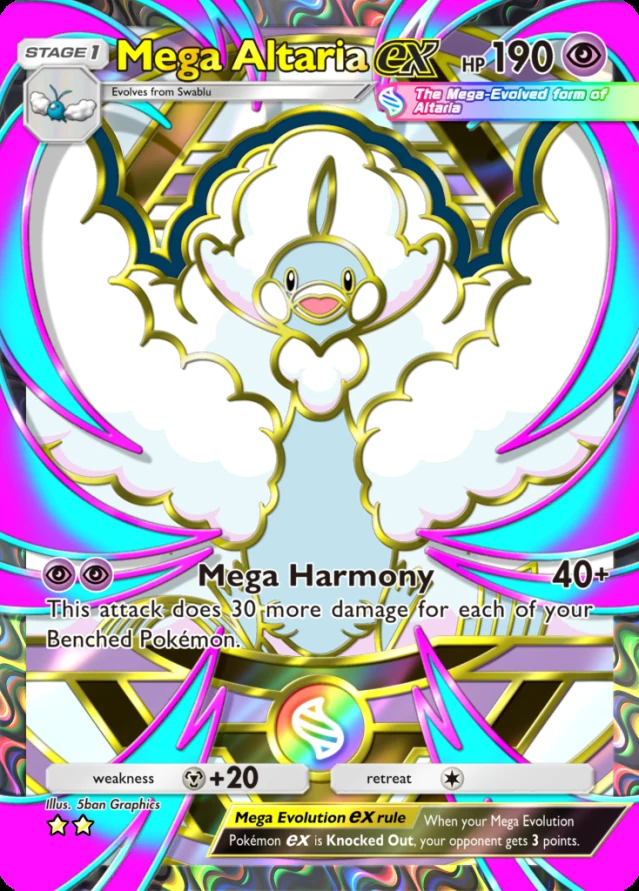Mega Altaria ex em versão de arte alternativa do Deluxe Mega