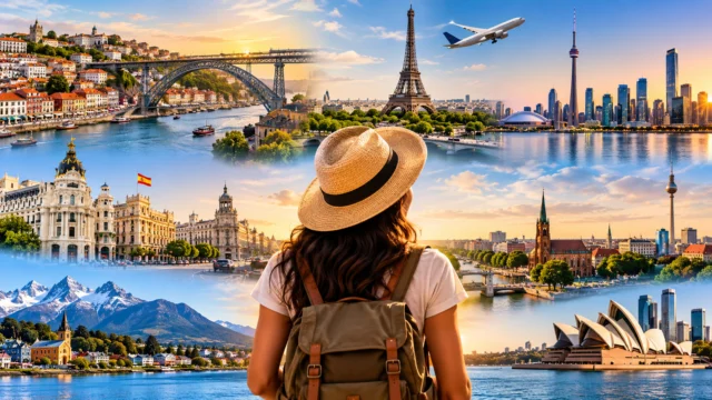 Compare 9 países para sair do Brasil em 2026, com vistos, custo de vida e documentação.