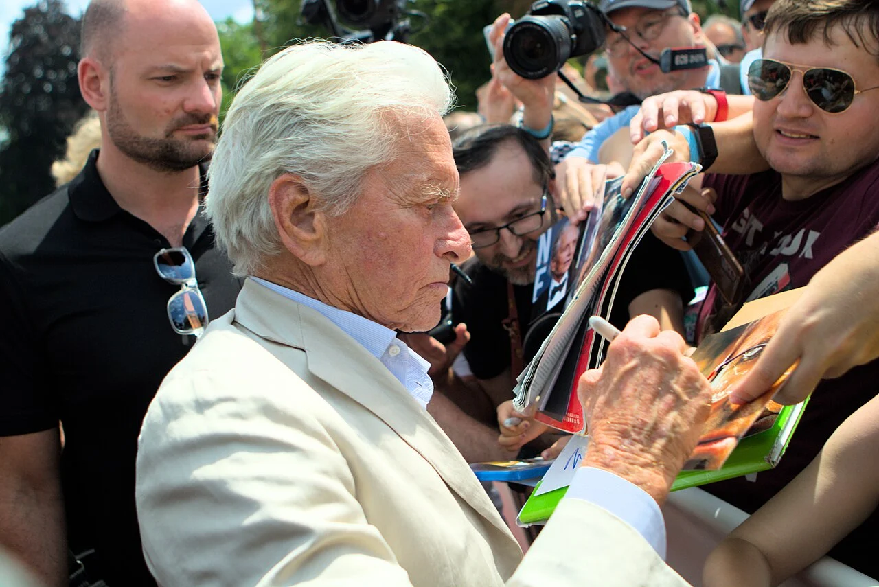 Michael Douglas durante festival de cinema em 2025