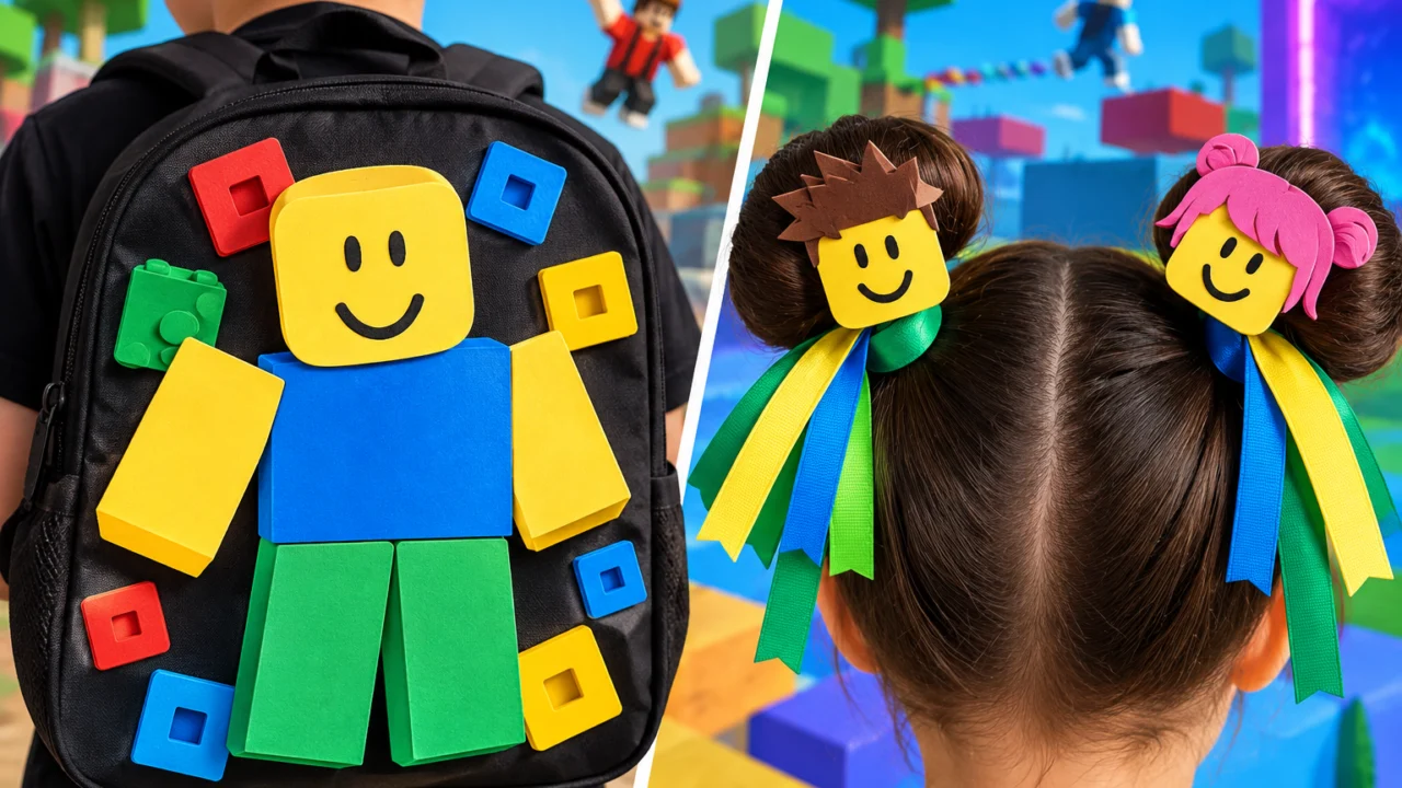 Mochila maluca e cabelo maluco de Roblox: 8 ideias para a escola