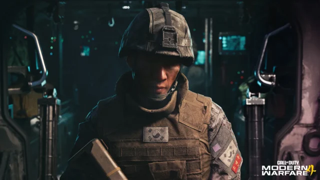 Soldado sul-coreano equipado para combate na campanha de Modern Warfare 4