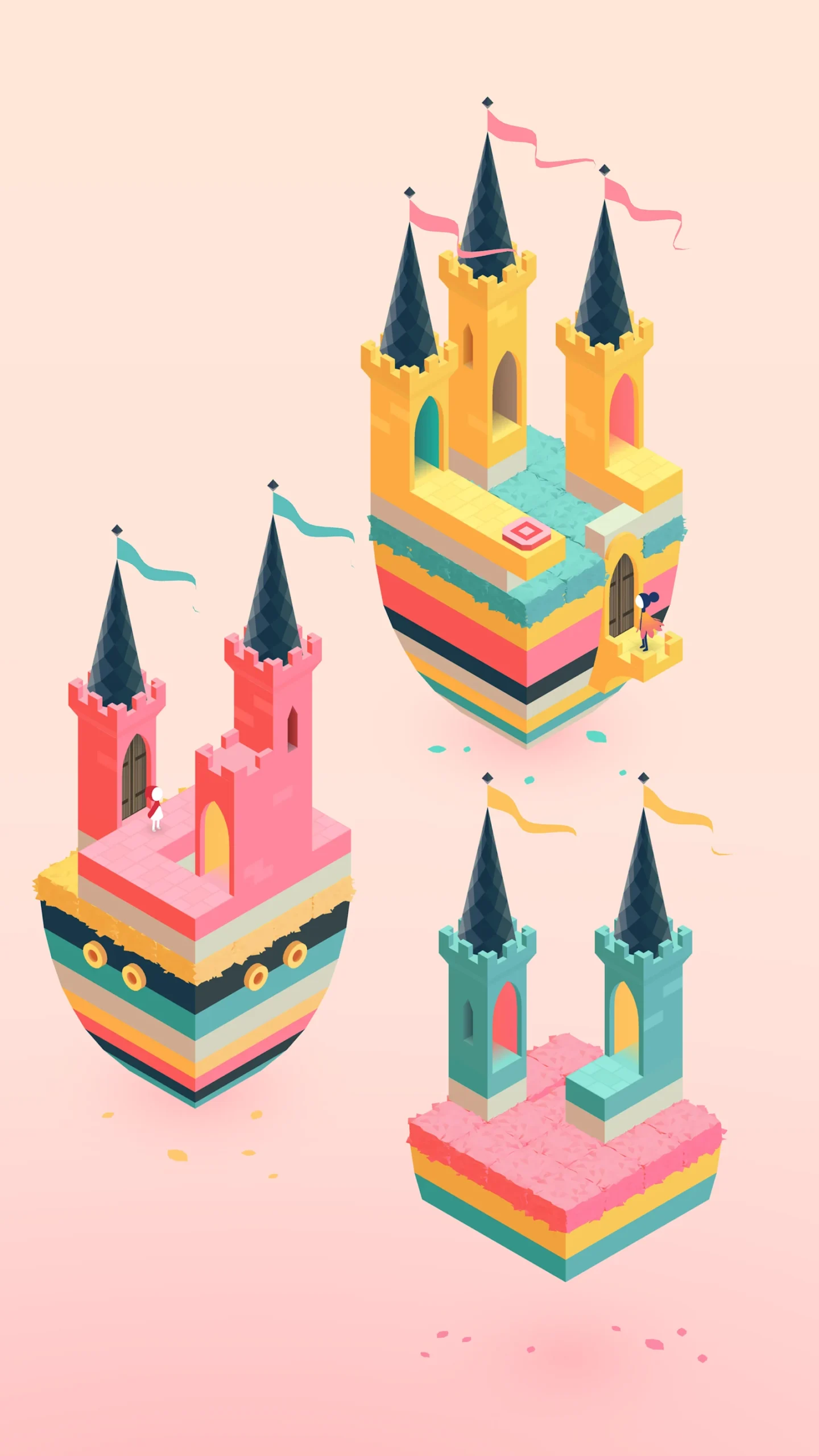 Construção colorida com escadas e torres em Monument Valley 2