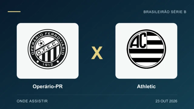 Operário-PR x Athletic: onde assistir ao vivo e horário hoje (23/10)