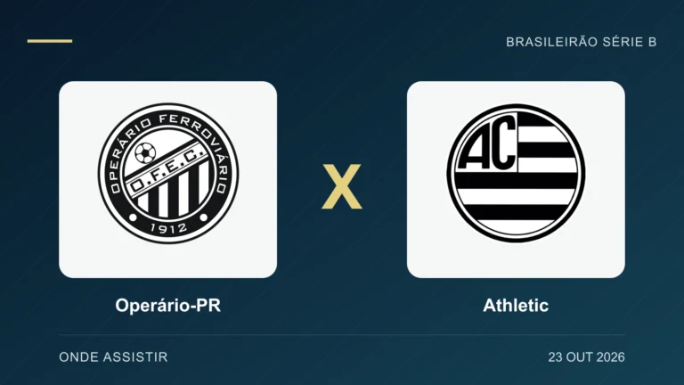 Escudos de Operário-PR e Athletic, separados por um X.
