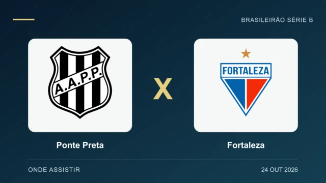 Ponte Preta x Fortaleza: onde assistir ao vivo e horário hoje (24/10)