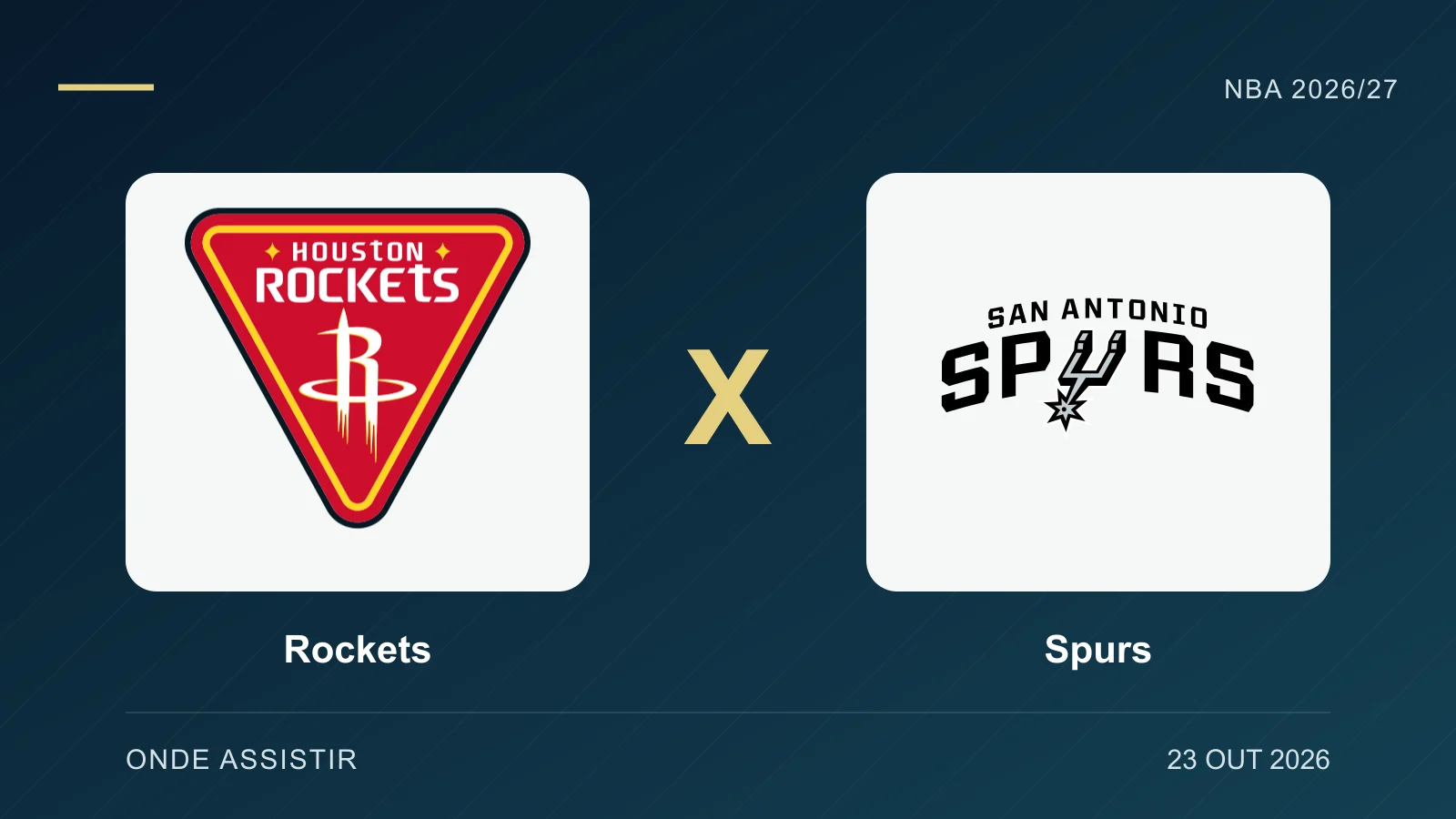 Rockets x Spurs: onde assistir ao vivo à NBA hj (23/10)