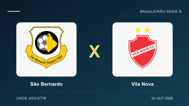 Escudos de São Bernardo e Vila Nova, separados por um X.