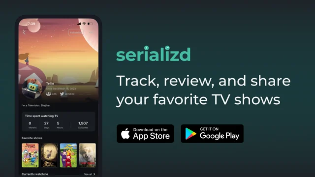 Perfil do Serializd em um celular, ao lado do nome do aplicativo