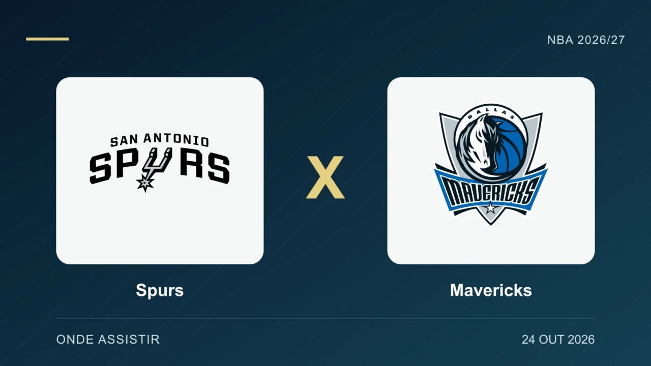 Escudos de Spurs e Mavericks, separados por um X.