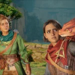 Mio e Zoe com criaturas fantásticas em Split Fiction