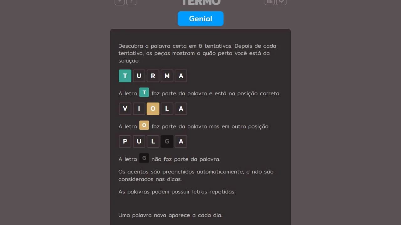 Termo de hoje (28/10): respostas para Dueto e Quarteto