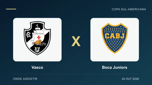 Escudos de Vasco e Boca Juniors, separados por um X.