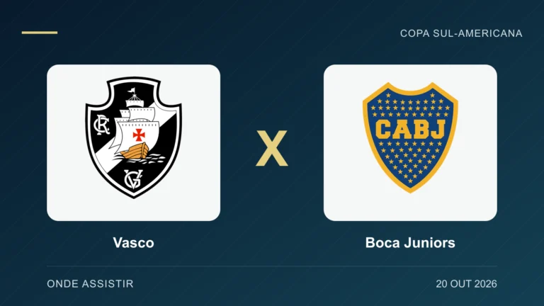 Escudos de Vasco e Boca Juniors, separados por um X.