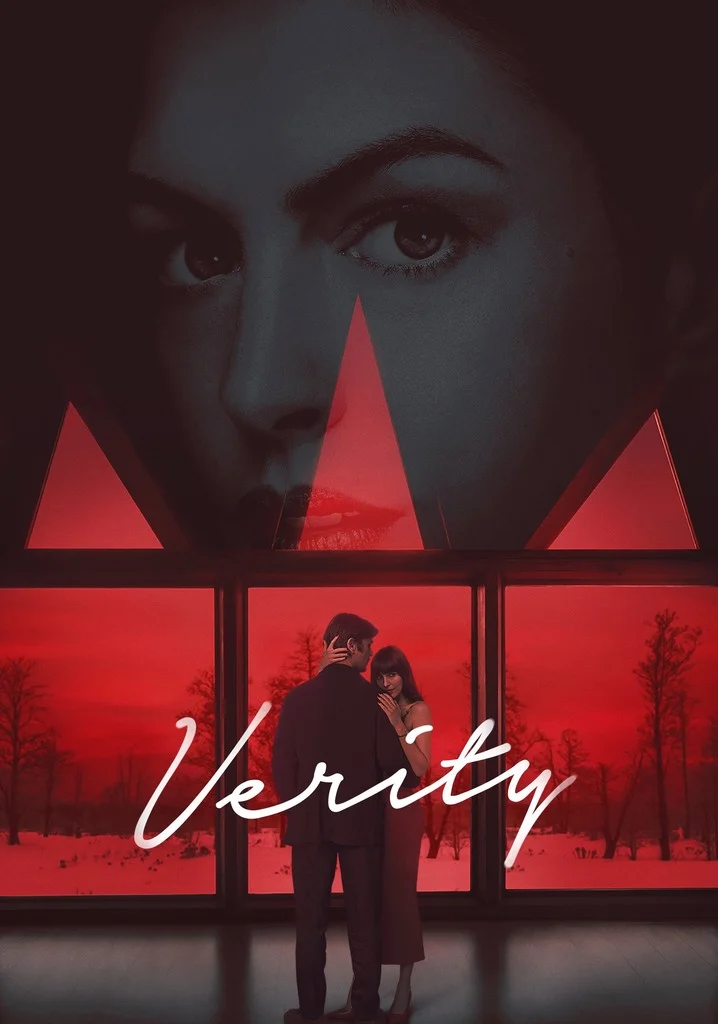Cartaz do filme Verity, estrelado por Anne Hathaway, Dakota Johnson e Josh Hartnett