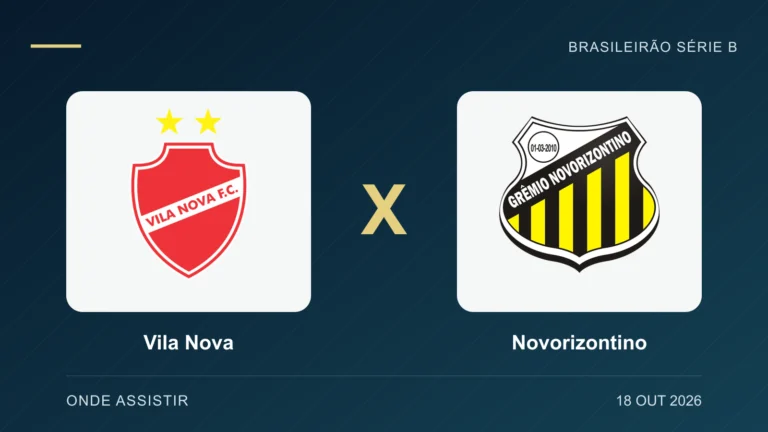 Escudos de Vila Nova e Novorizontino, separados por um X.