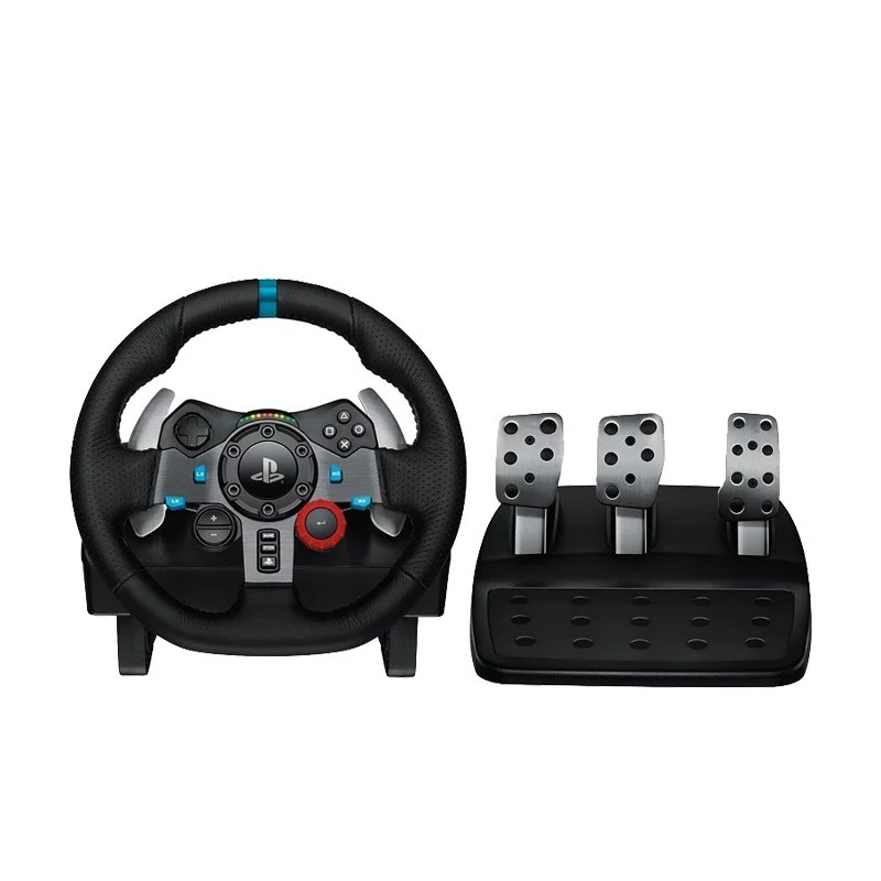 Logitech G29 Driving Force com volante de couro e conjunto de três pedais para simulador no PC